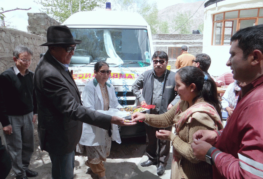 MLC, Leh donates ambulance to PHC, Sakti