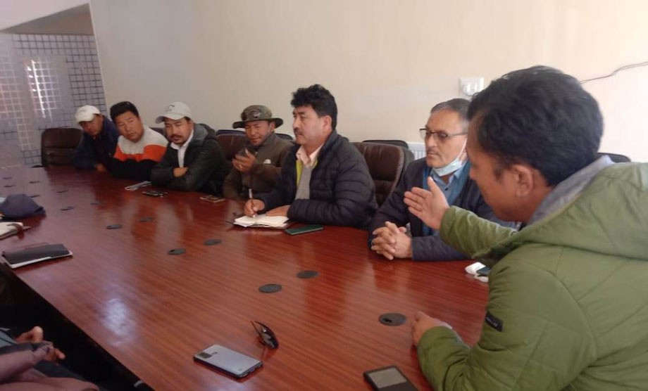 EC, Zanskar Affairs discusses issues of religious monuments coming under road realignment of NH 301