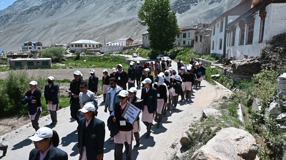 Zanskar hosts rally and awareness program on drug addiction