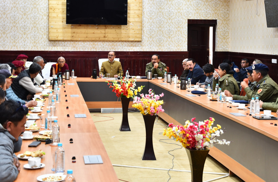 Peace meeting held in Leh following September 24 incident; Chief Secretary Dr. Pawan Kotwal leads deliberations