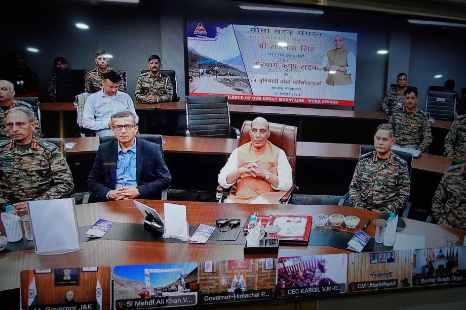 Defence Minister Rajnath Singh inaugurates 75 infrastructure projects nationwide, including 11 in Ladakh