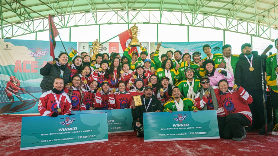 Kangs Sing and Maryul Spamo dominate in Royal Enfield Ice Hockey League Season 2 finals