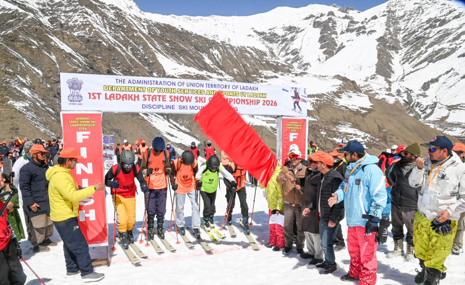 Ladakh’s first State Open Snow Ski Championship held in Kargil