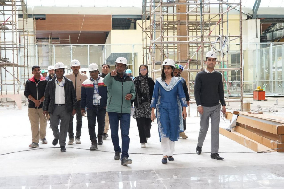 Civil Aviation Secretary reviews construction progress of new terminal at Leh Airport